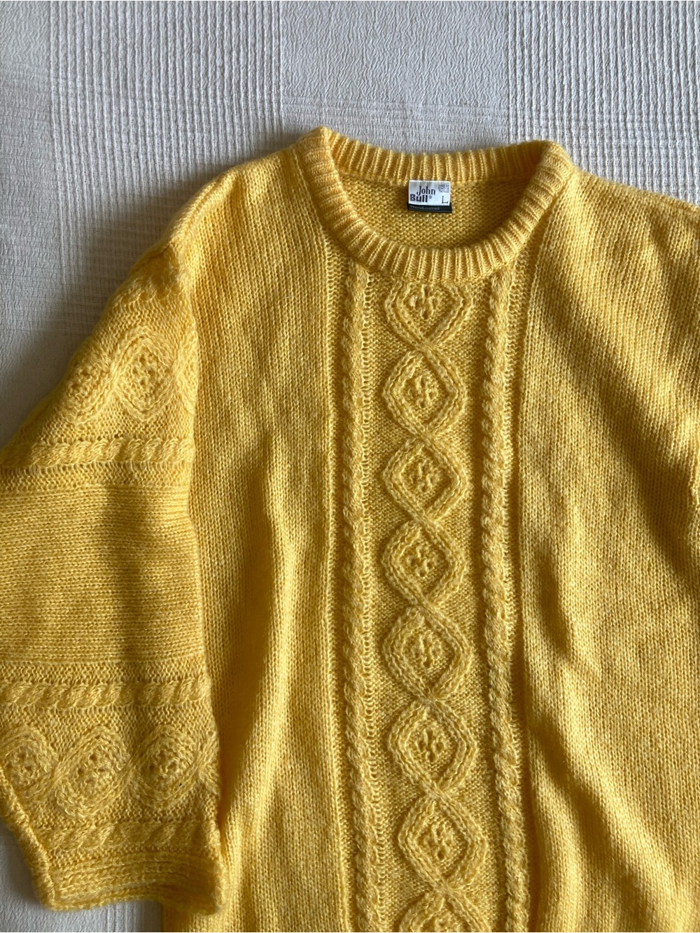 Vintage butter yellow fluffy sweater